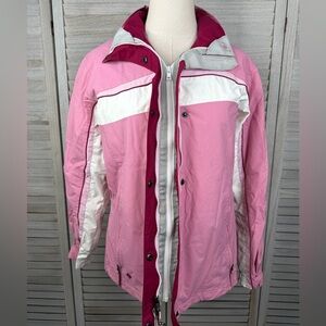 COLUMBIA Women's Core Interchange Jacket Pink/White-Small